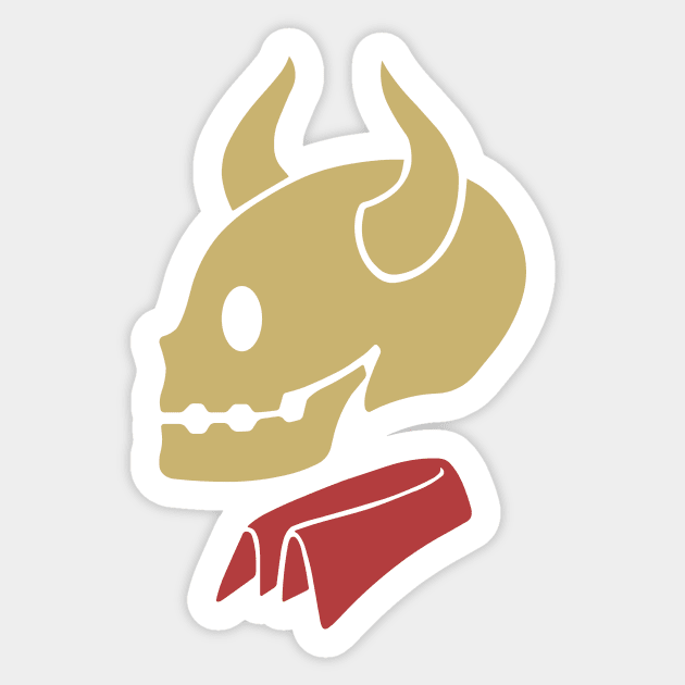 Buffy the Vampire Slayer's Gold Devil Shirt Sticker by hiwattart